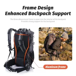 Sac à dos de randonnée NATUREHIKE 60+5L : spacieux et résistant aux intempéries